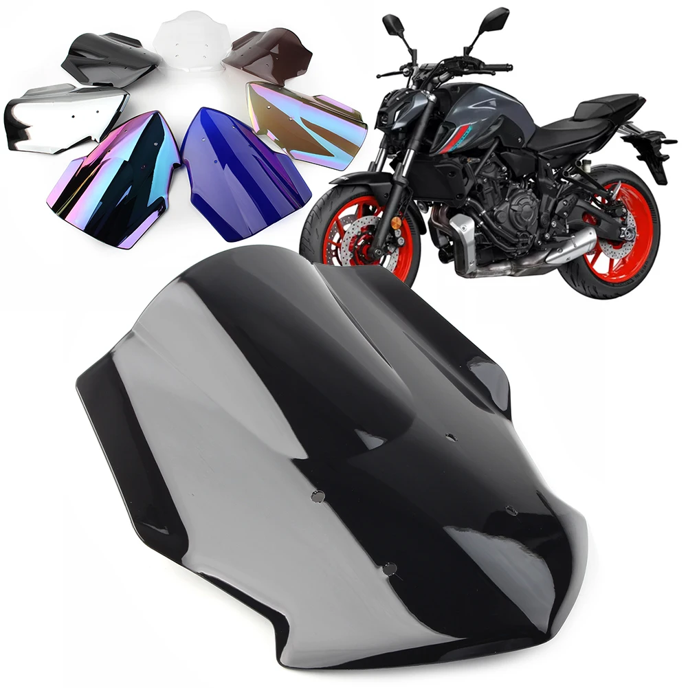 

Motorcycle Windshield Windscreen with Mounting Kits For Yamaha MT07 2018 2019 2020 ABS Plastic