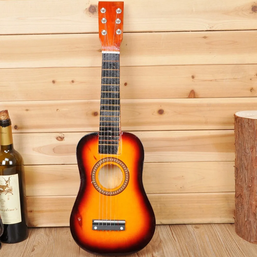 Solid Wood Children's Guitar Adjustable String Knob Multi-color Children's Instrument 21 Inch Durable Musical Instrument