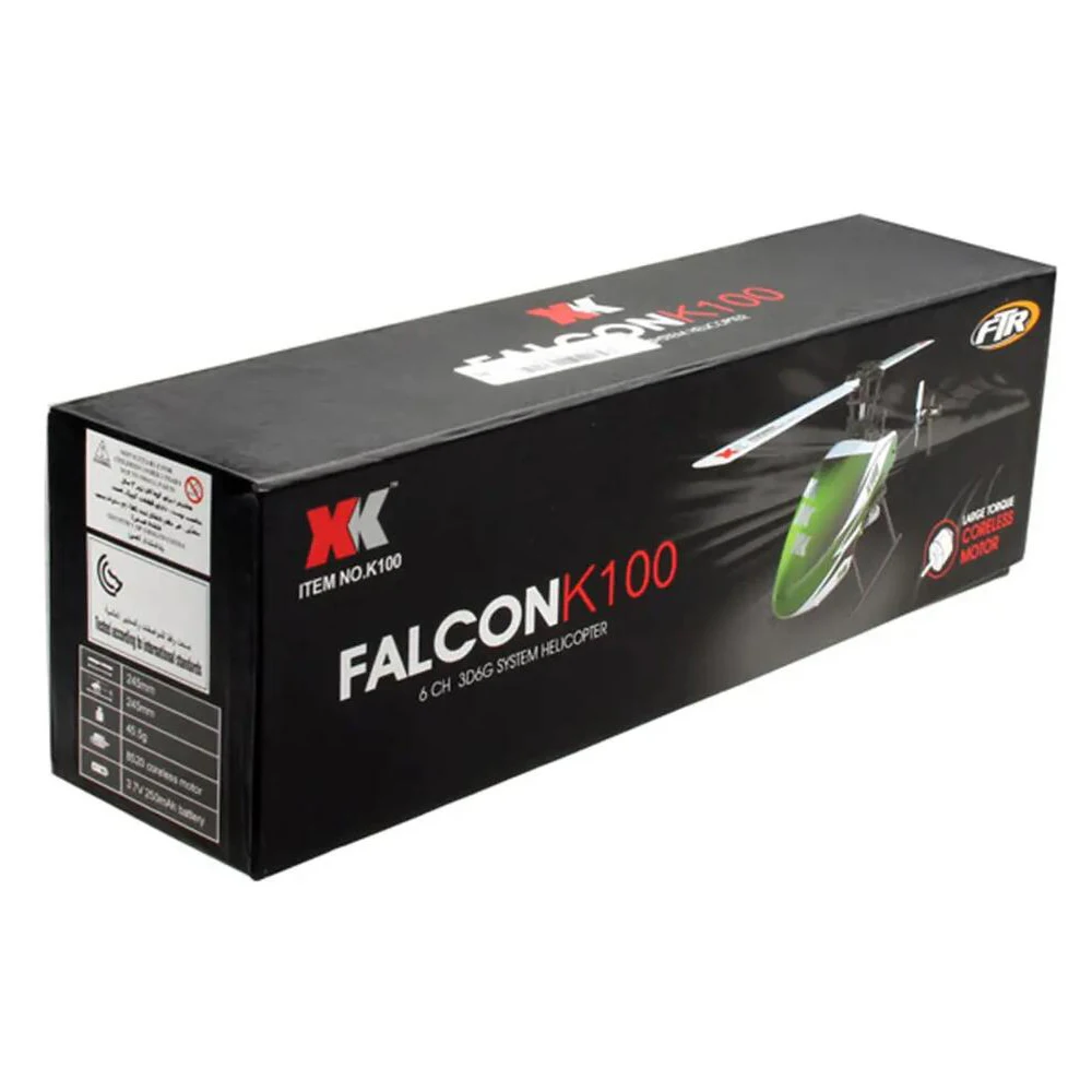 XK K100 BNF (Without Controller ) 6CH 3D 6G System Brush Motor RC Helicopter Support XK X6 / FUTABA S-FHSS Controller