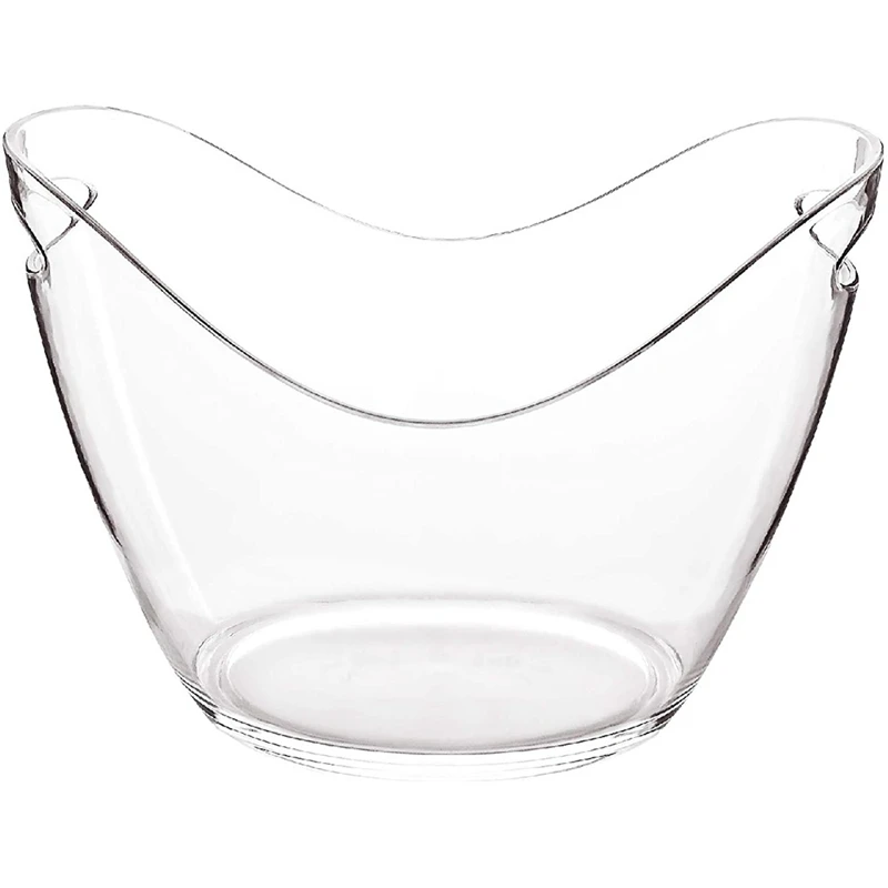 Ice Bucket Wine Bucket, 4 Liter Plastic Tub For Drinks And Parties, Perfect For Wine, Champagne, Mimosa Cocktail Bar