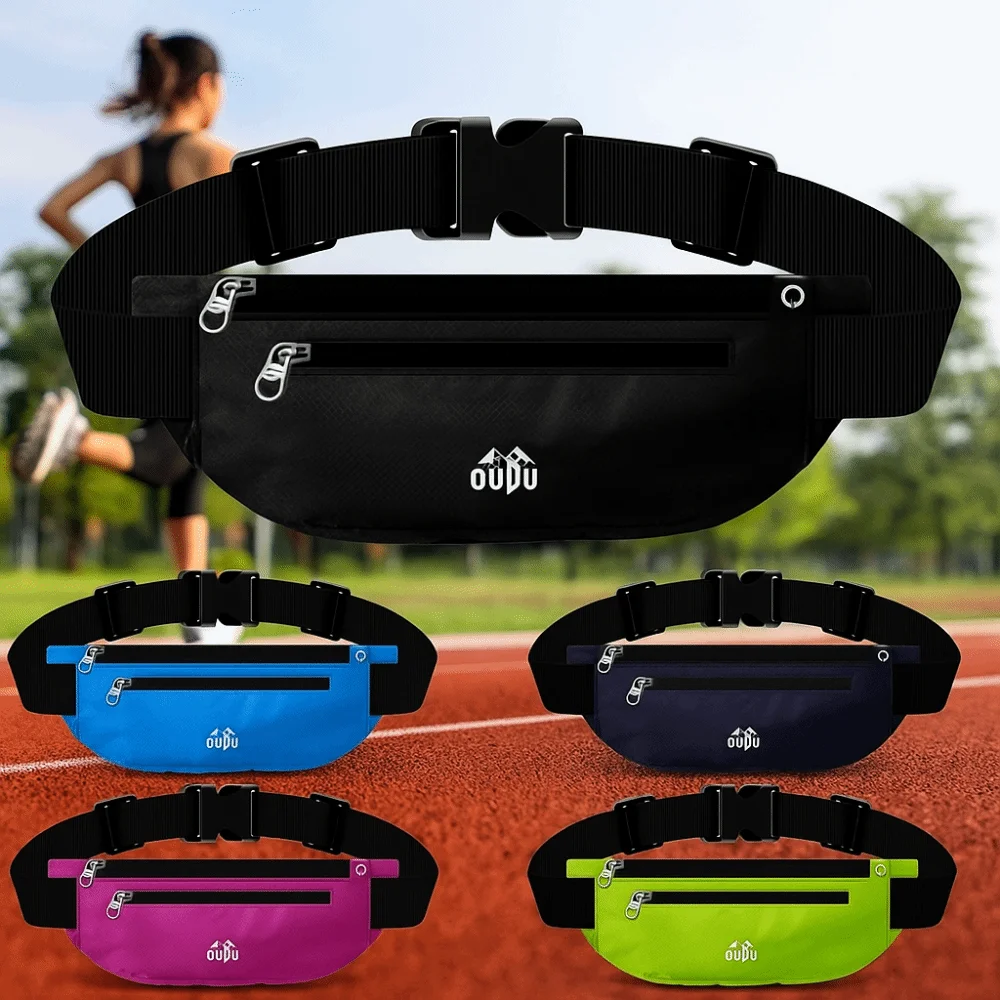 

Ultra-Thin Sport Mobile Waist Bag Close Fitting High Elastic Running Waist Bag Breathable Large Capacity Sports Phone Bag