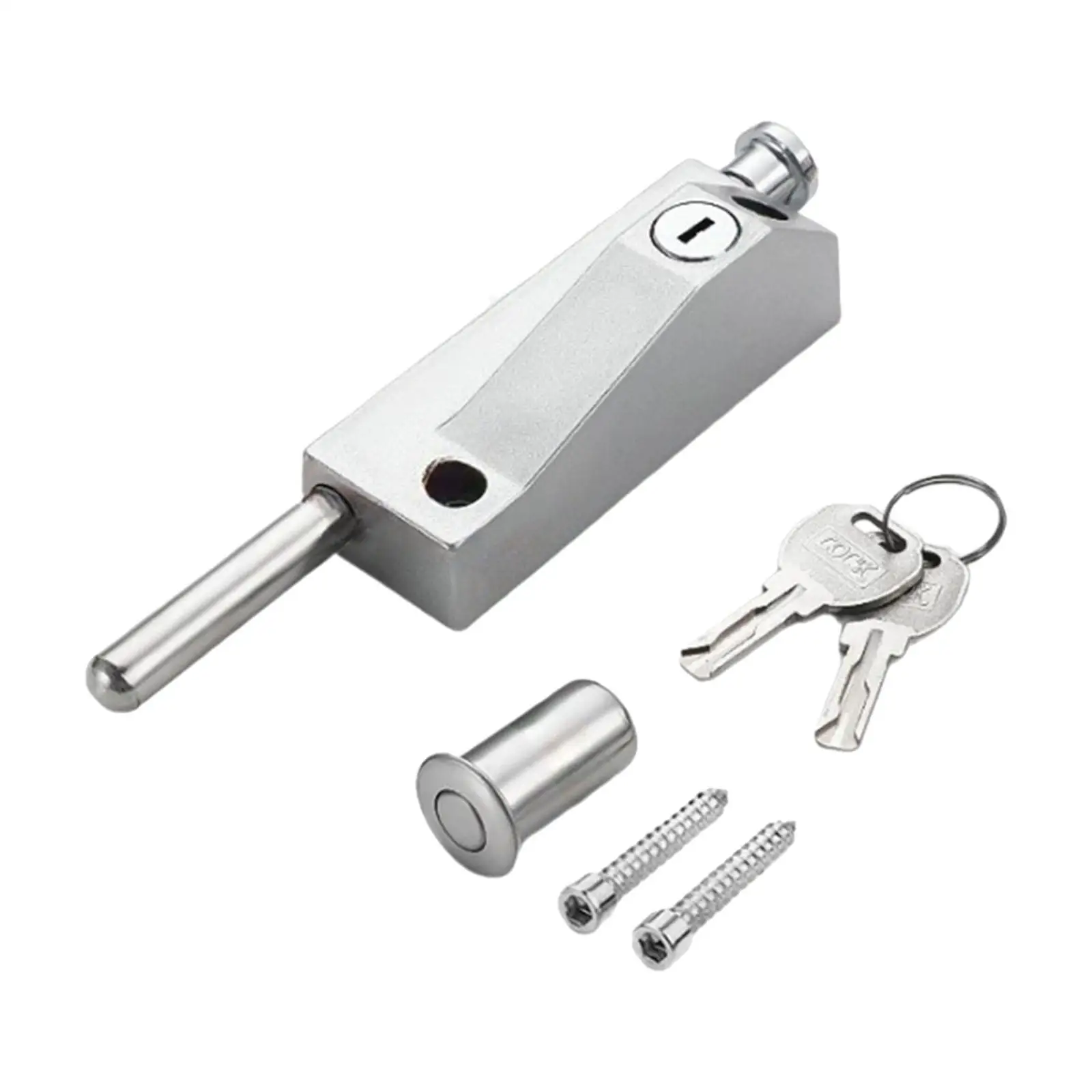 

Door Latch Lock with Universal Keys Sturdy Easy to Use Rust Proof Spring Lock for Home Bathroom Shop Commercial Use Toilet