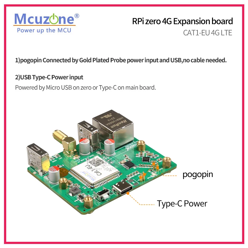 ZERO CAT1-EU 4G LTE and 100Mbps Ethernet expansion board for Raspberry Pi zero zero W H ZERO2 W USB HUB eSIM RS485