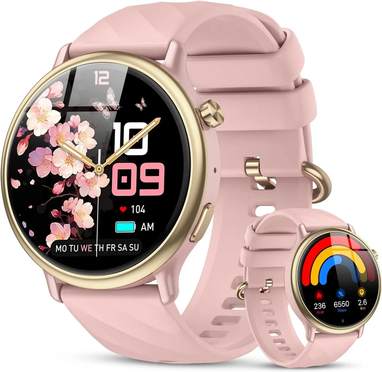 

Smart Watch for Women & Men: Waterproof Fitness Tracker with Heart Rate Monitor, Sleep Tracking, and Phone Call Compatibility