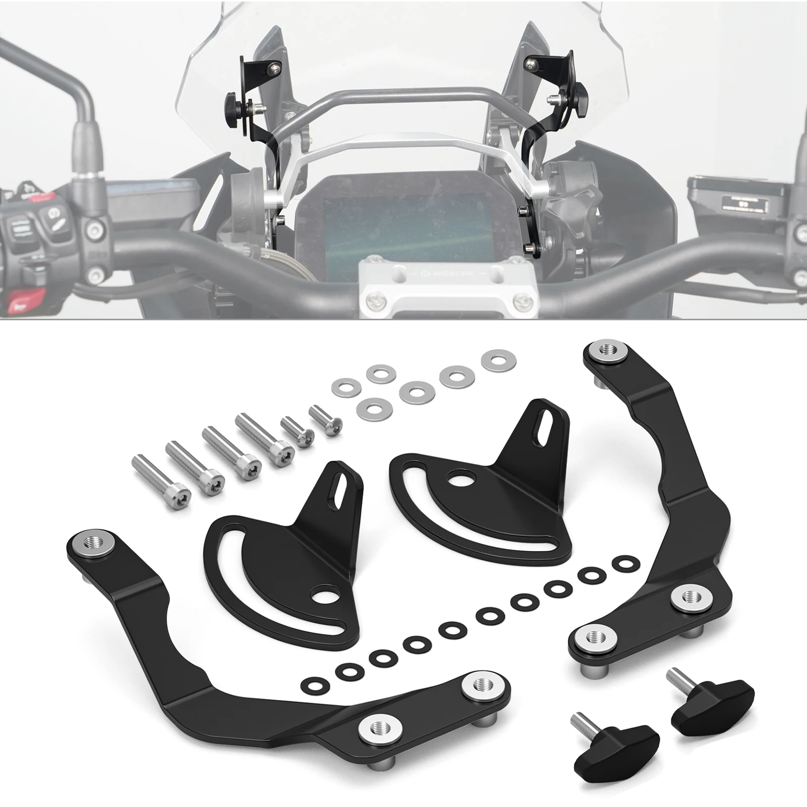 Fits R1200GS R1250GS/Adventure Windscreen Stabilizer Windshield Support Bracket for BMW R1200 GS R1250 GS R1200GSA R1200GSA