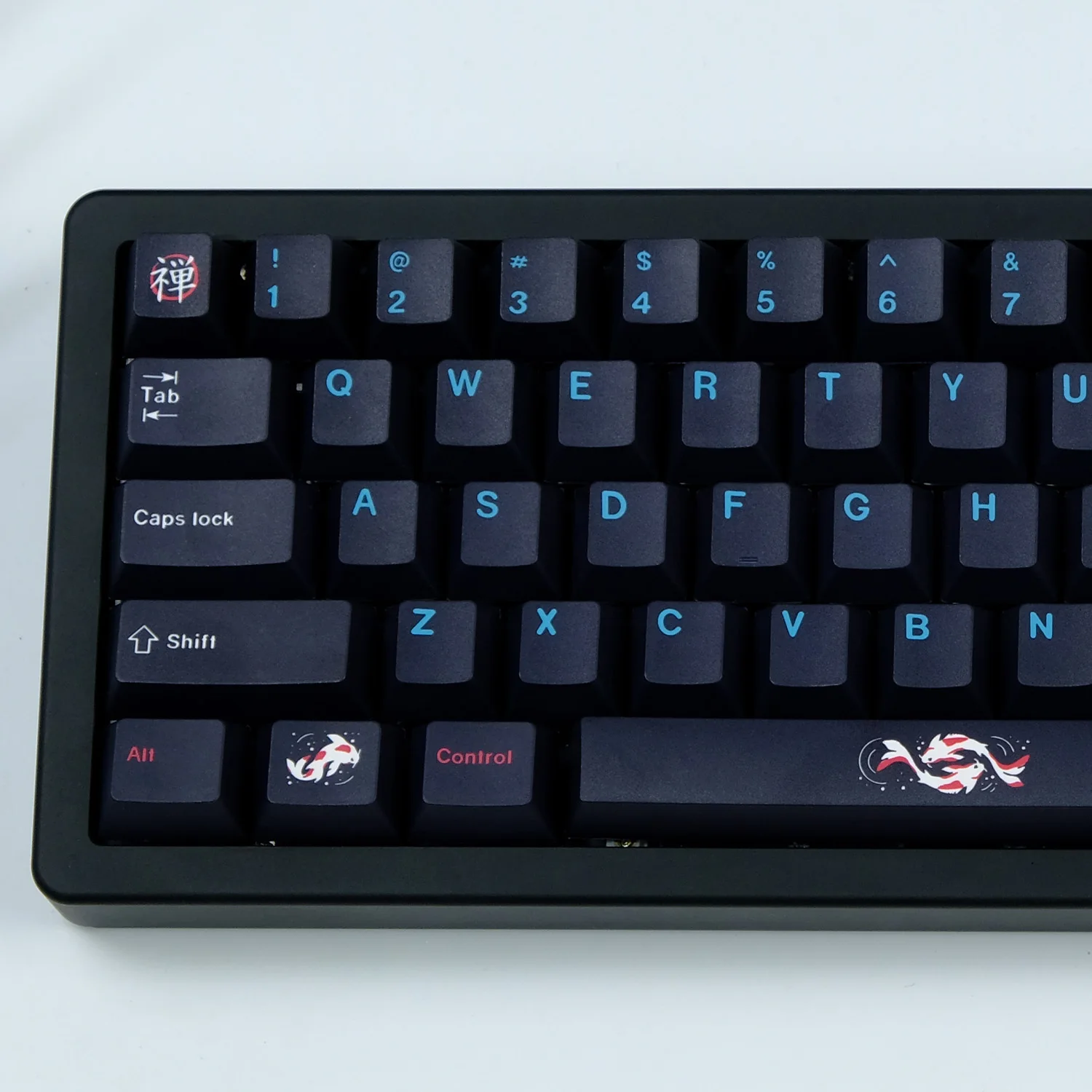 KYOMOT 128 Key GMK Zen Pond Keycaps PBT Dye Sub Cherry Profile Japanese Anime Koi Keycaps for MX Switch Game Mechanical Keyboard