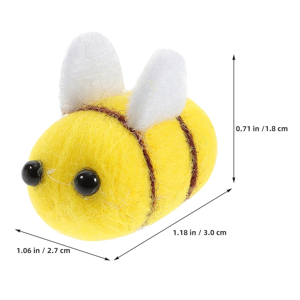 8 stuks wollen vilt bijen DIY mini knutselwerkjes haarspeldjes kostuumfeestdecoratie bijendecoratie viltbijen platte achterkant versieringen