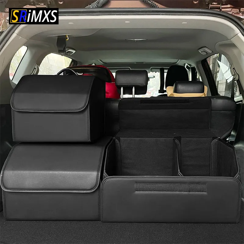 

Black Car Organizer Trunk Storage Bag Large Capacity Auto Multiues Tools Storage Box Bag Stowing Tidying Car Trunk Organizer Bag