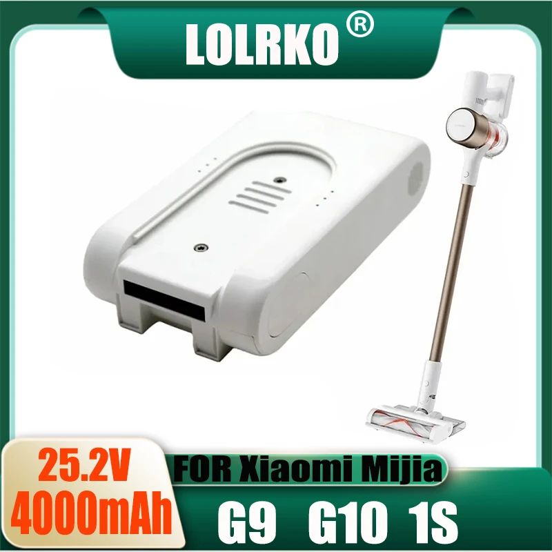 

25.2V 4000mAh Rechargeable Lithium-Ion Battery Pack for Xiaomi Mijia Dreame G9 G10 1S Wireless Vacuum Cleaner Accessories