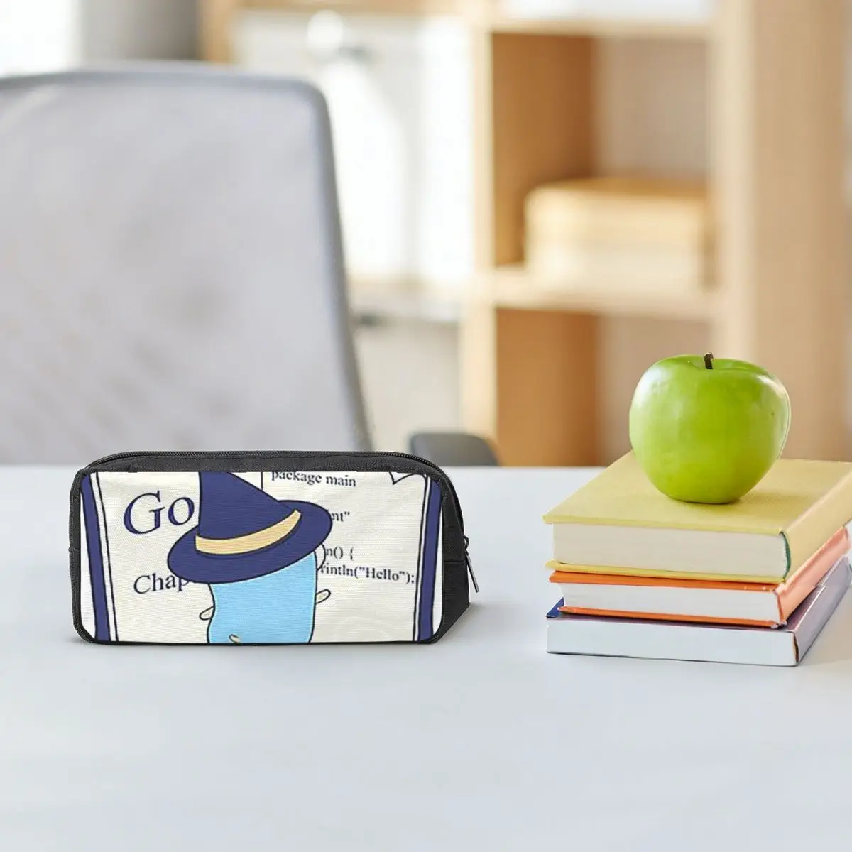 

The Go Gopher Golang Witch Learning Pencil Cases for Student Gifts Pen Box Pencil Bag LargePencil Pouch Storage Stationery