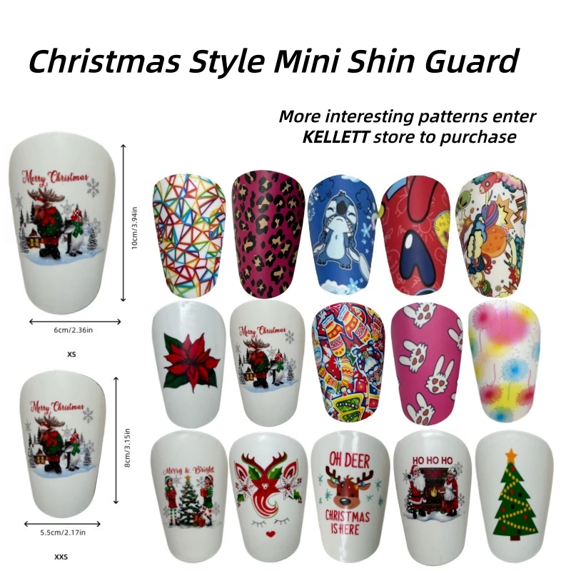 

High-quality Fight Against Body Pad Football Plastic Leggings Shin Guards Christmas Limited Pattern Gifts for Friends and Family