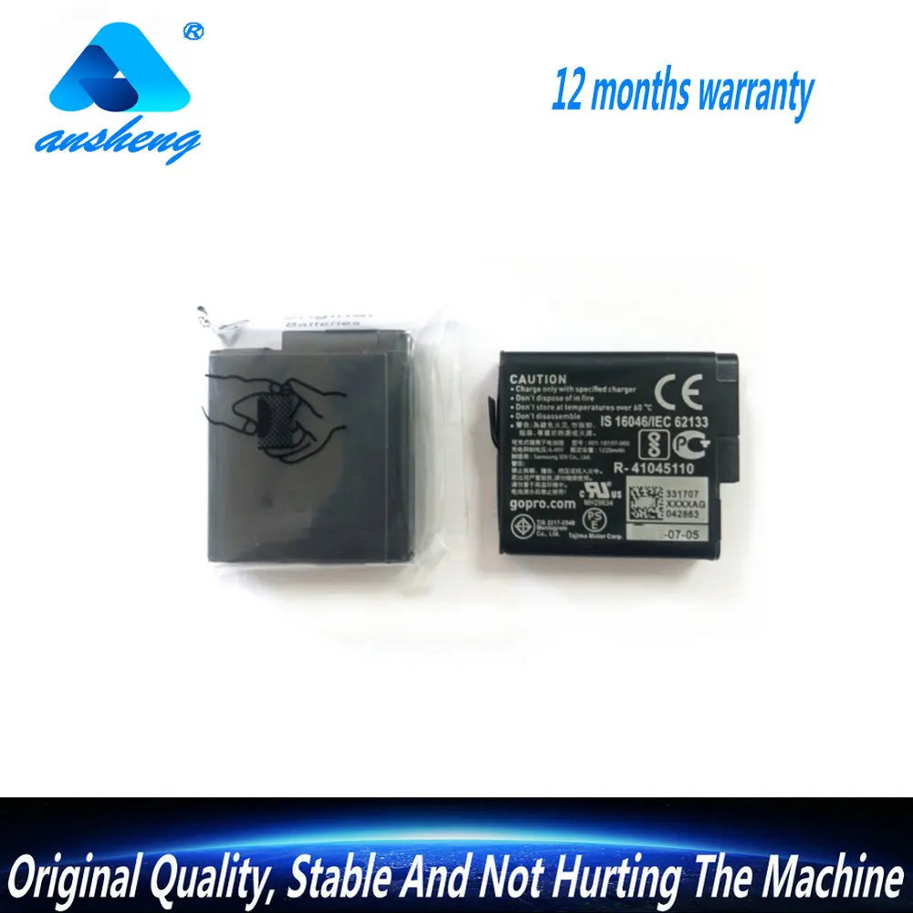 Original 3.8V AHDBT-401 AABTA-001 Battery For GoPro Hero 4 Hero5 Hero6 Hero7 Hero8 Black