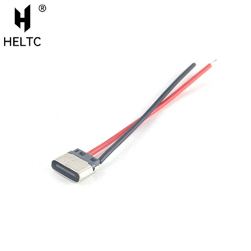 ❤5pcs USB Type-C 2P Welding Wire Female Connector Cable For Mobile Phone Charging