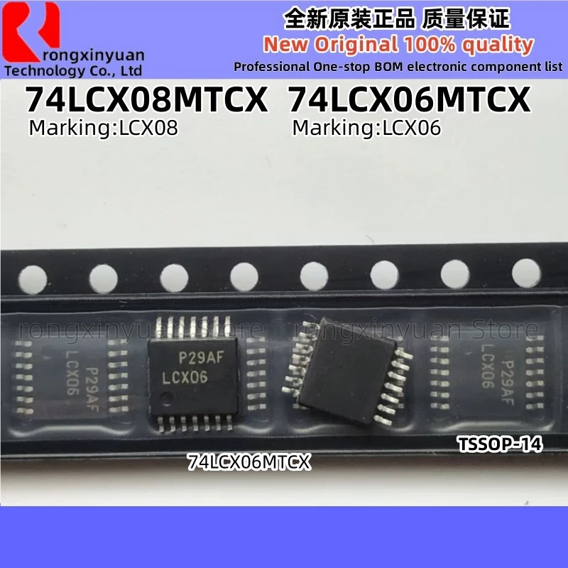 10Pcs 74LCX08MTCX LCX08 74LCX08MTC 74LCX08 TSSOP-14 74LCX06MTCX LCX06 74LCX06MTC 74LCX06 Original New 100% Quality