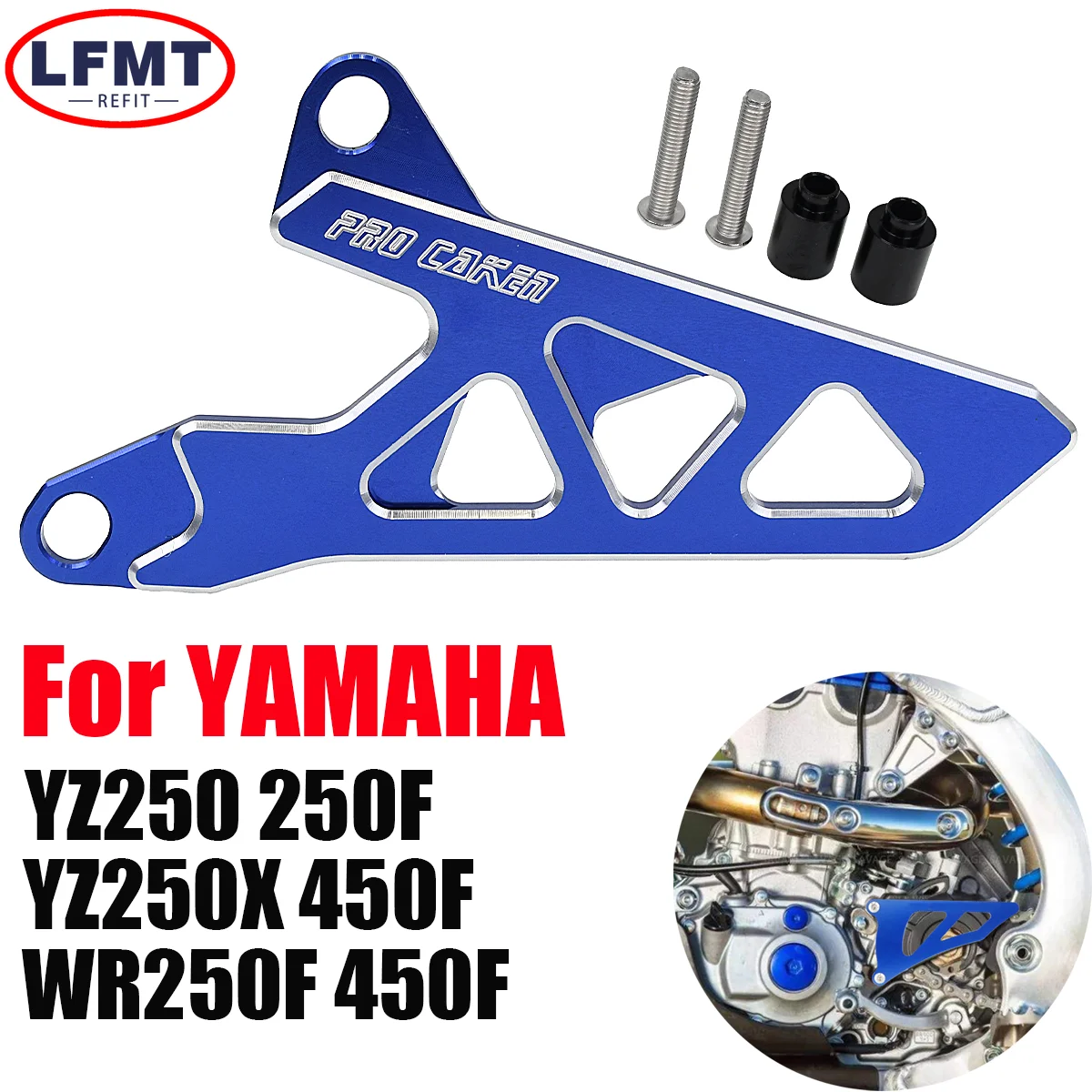 Motorcycle CNC Front Sprocket Cover Chain Protector Guard For Yamaha YZ250 YZ250F YZ250X WR250F YZ450F WR450F 1999-2013-2023