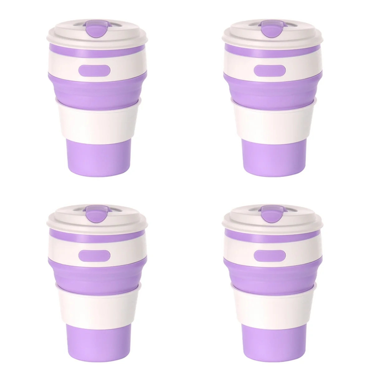 

OURC-Light purple Silicone foldable travel cup-camping cup