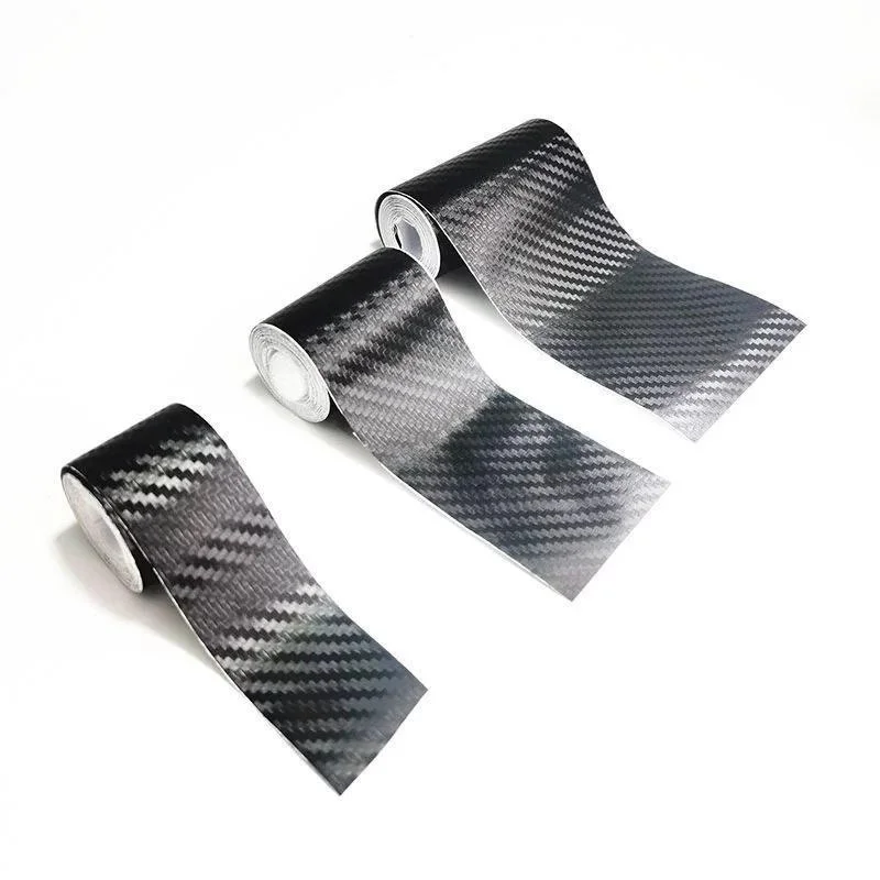 3D Carbon Fiber Car Sticker Protector Strip Car Door Sill Side Mirror Anti Scratch tape Waterproof Protect Film