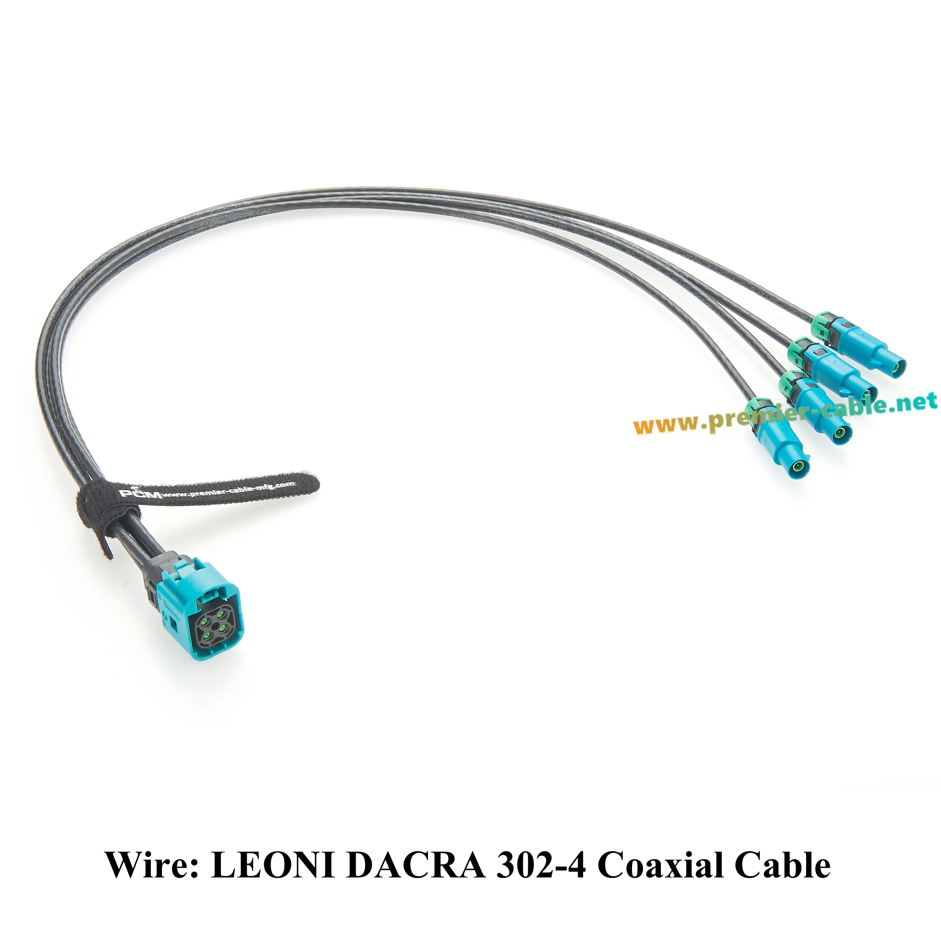 IP67 4-in-1 TE Mini Fakra Buchse auf Vier-Port Fakra Stecker RF Koaxialkabel TE MATE-AX 2354439-9 zu 2-2307198-0 GMSL Kamerakabel – Detail 3