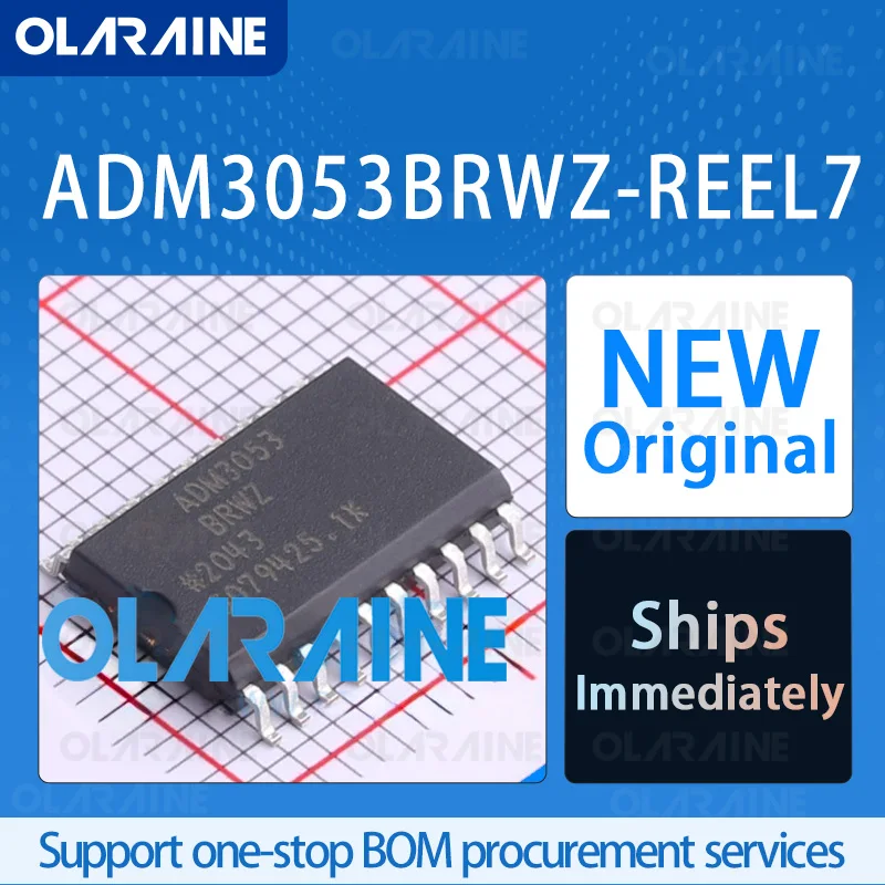 1/5/10Pcs ADM3053BRWZ-REEL7 SOIC-20 original ic chip CAN interface integrated circuits RoHS Data rate 1 Mb/s 1 Voltage-5.5 V