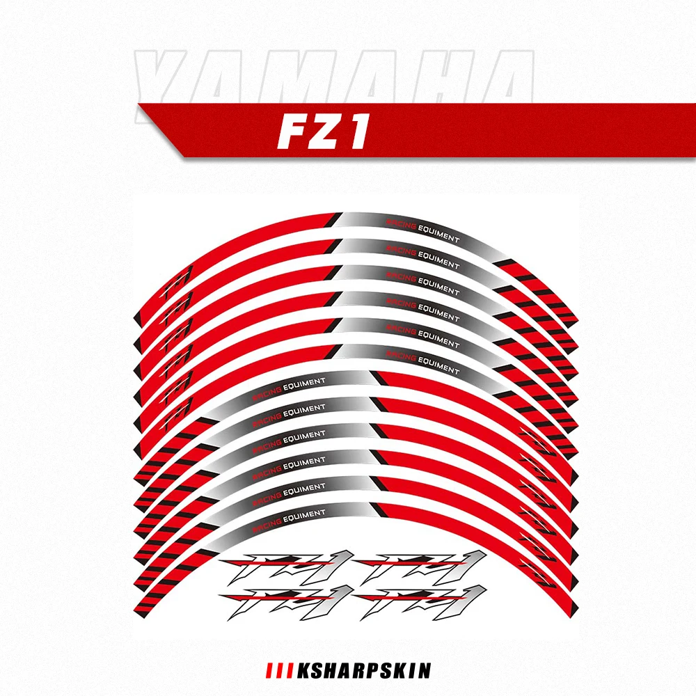 Motorcycle sticker Front Rear wheels decals Reflective   rim stripes For Yamaha FAZER FZ1 FZ6 FZ-07 FZ8 FZ-09 FZ-10 FZS1000