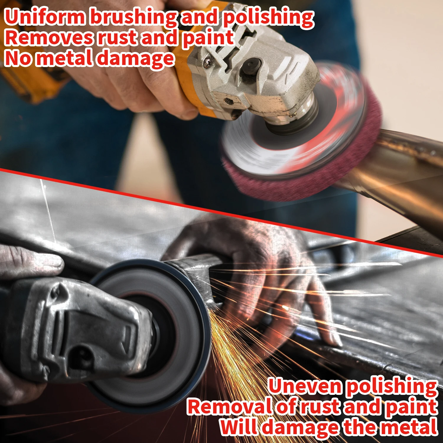 SIFANG 2/5/10pcs 115mm Nylon Fiber Flap Polishing Wheel Disc 320 Grit For Angle Grinder For Wood Metal Buffing