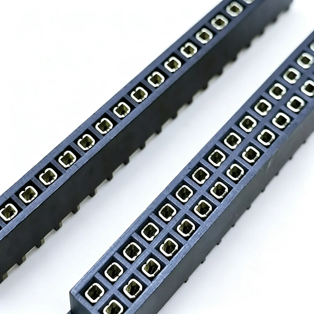 10PCS 2.54mm 1X40P 2x40P Single Double Row Straight 180o Plastic Height 6.8mm Square Female Pin Header Socket