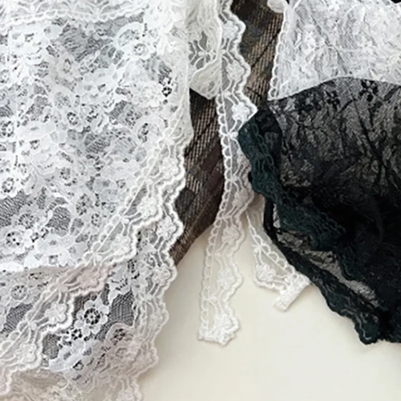 

Треугольная короткая юбка, полуюбка, юбка с занавеской, кружевная отделка, небольшой фартук, мягкое кружево, сложенное в стиле Ins, корейский весенний платок