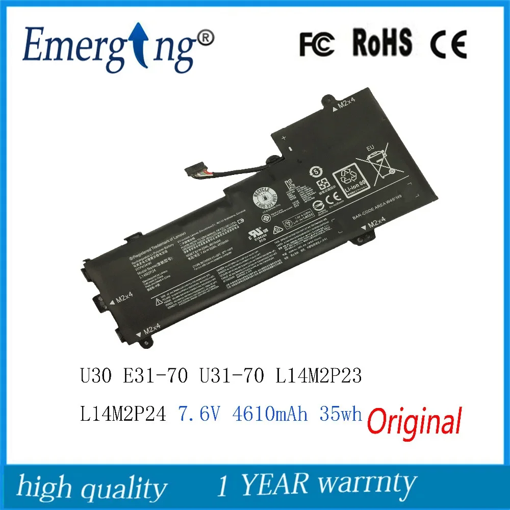 7.6V 35Wh New Original Laptop Battery for LENOVO U30 E31-70 U31-70 L14S2P22 L14M2P24