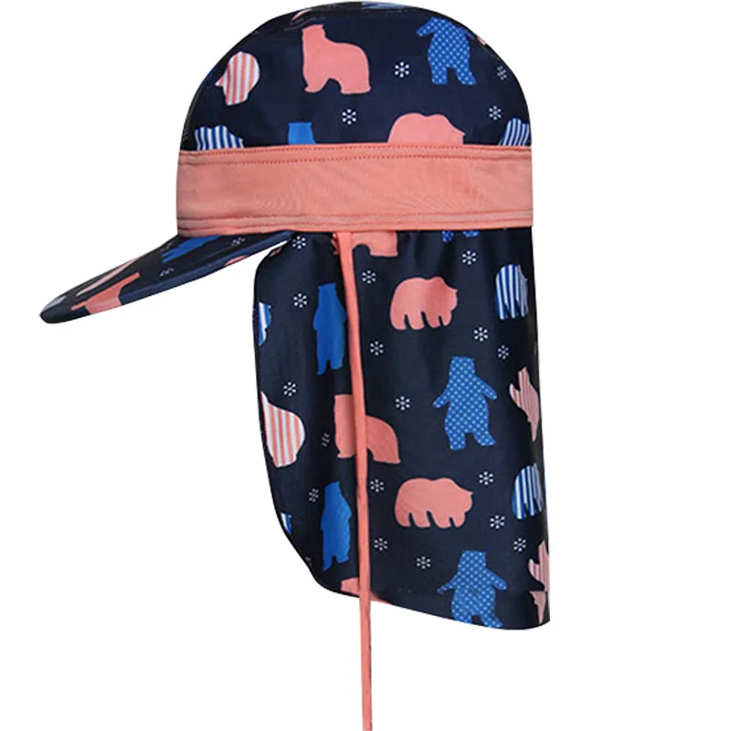 Cappello estivo per bambini a tesa larga con patta da spiaggia, copri orecchie, protezione per il collo, cappello da sole, per bambini, ragazzo, ragazza, anti UV