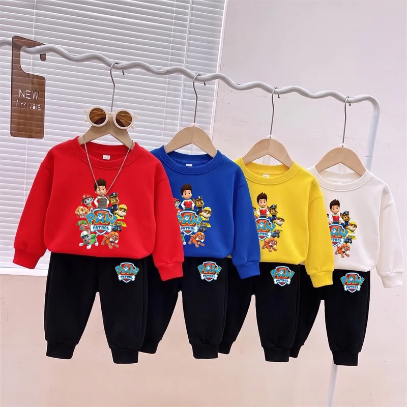 Boys Sport Pullover Long Pant Two Piece Set PAW Patrol Children's Hoodies Sets Spring New Kids Casual Tracksuit Sweatsuit