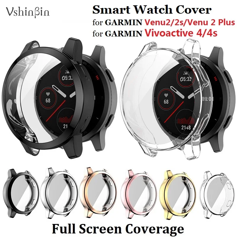 10 Chiếc Đồng Hồ Thông Minh Bảo Vệ Cho Garmin Venu 2/2S Venu 2 Plus Vivoactive 4 4S mềm TPU Chống Sốc Full Màn Hình