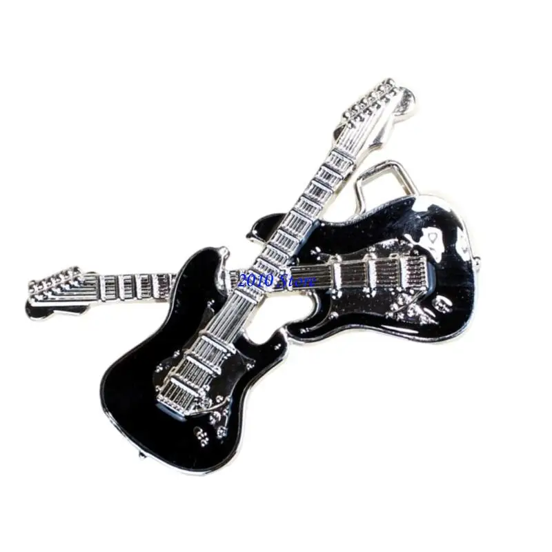 F3MF محبو موسيقى الجاز مزدوج الغيتار حزام من المعدن مشبك مشبك الغربية لاستبدال الملحقات العرقية العصرية الجينز DIY بها بنفسك