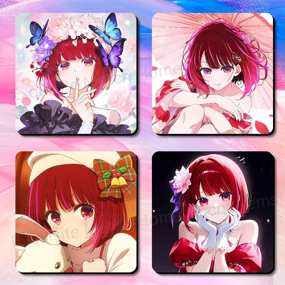 Cute K-Kana A-Arima Fridge Freezer Refrigerator Magnets Metal Cabinet Dimensions 75x75mm Magnetic Sticker Cover Home