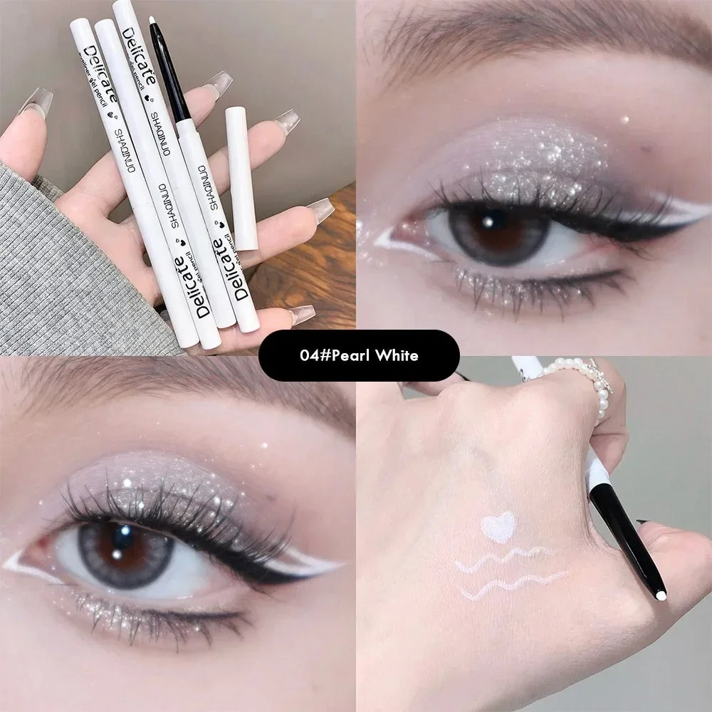 قلم جل تحديد العيون الرقيق مقاوم للماء ومضاد للعرق، قلم نوم دودة القز، قلم تحديد العيون المبتدئ، لا يشكل بشكل طبيعي