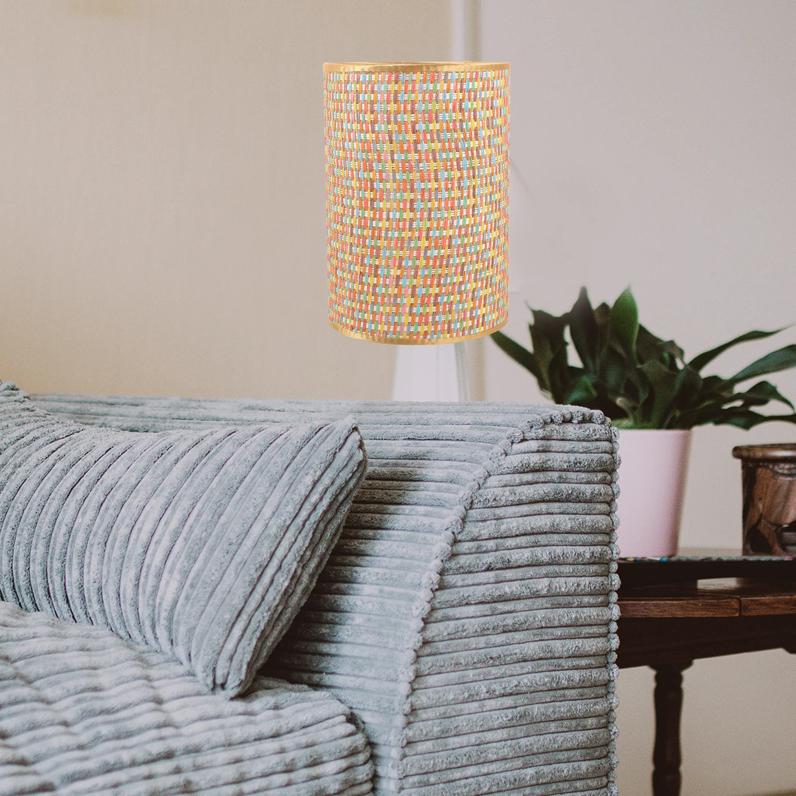 

Woven Colorful Lamp Shade Simple Design Lightweight Replacement Lampshade for Table Living Room Decor