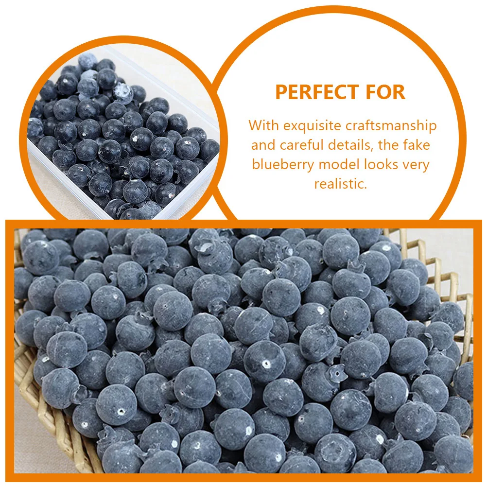 

100pcs Foam Blueberry Models Lifelike Artificial Fruits For Teaching Photography Props Fruit Shop Display Decorative Fake Fruits