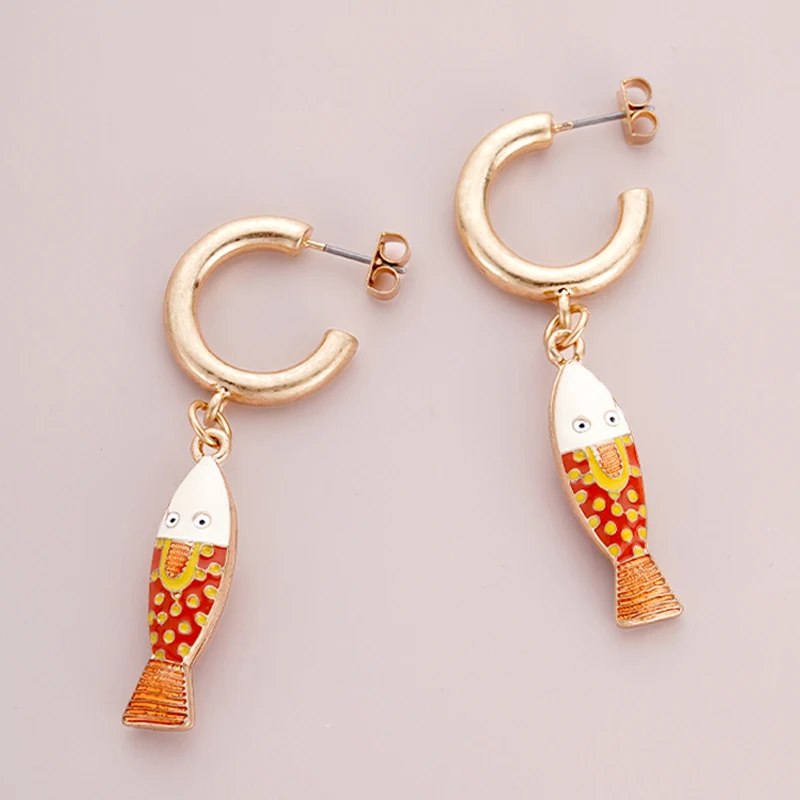 

Colorful Fish Earrings for Women Fashion Exaggerated Creative Dangle Cute Earrings Fashion Jewelry Accessories