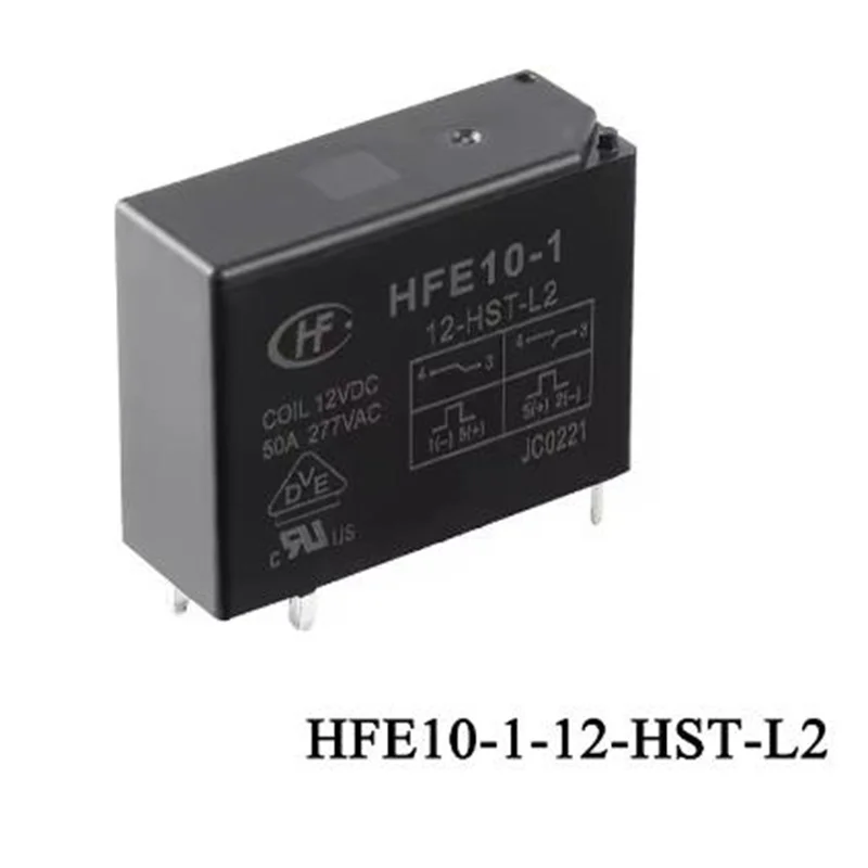Relé de Bloqueo Magnético de Alta Potencia HFE10-1-12-HST-L2 50A, HFE10-1/12-HST-L2 12VDC, 5 Pines, 12V CC