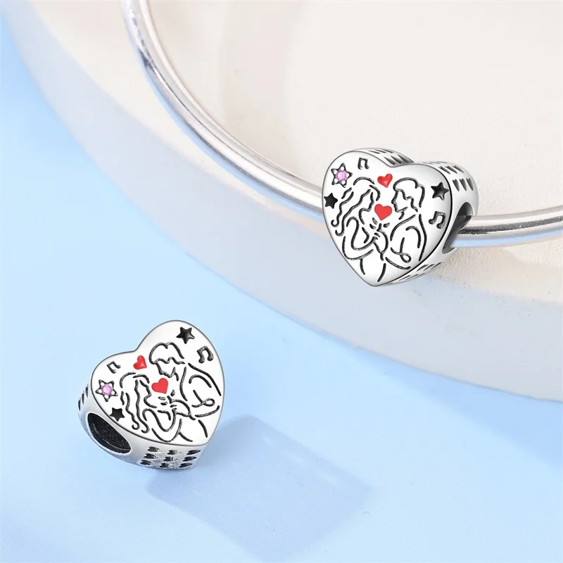 925 Sterling Silver Paw Print Charms Beads Fit Original Bracelets Bag Keychain Earring Charm Bead Pendant Diy Women Jewelry Gift