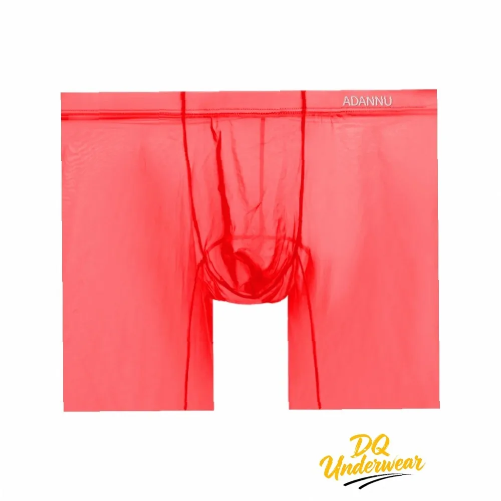 Men's Ultra Light Sheer Mesh Trunks Breathable Quick Dry Cool Macaron Solid Color Summer Underpants AD705