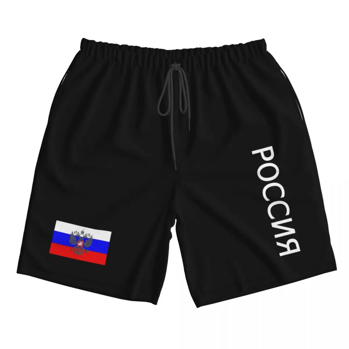 2022 Men\'s Russia Flag RUS RU Beach Shorts Quick Dry Material Fitness Shorts Summer Casual Sports Mens Beachwear Swimsuit