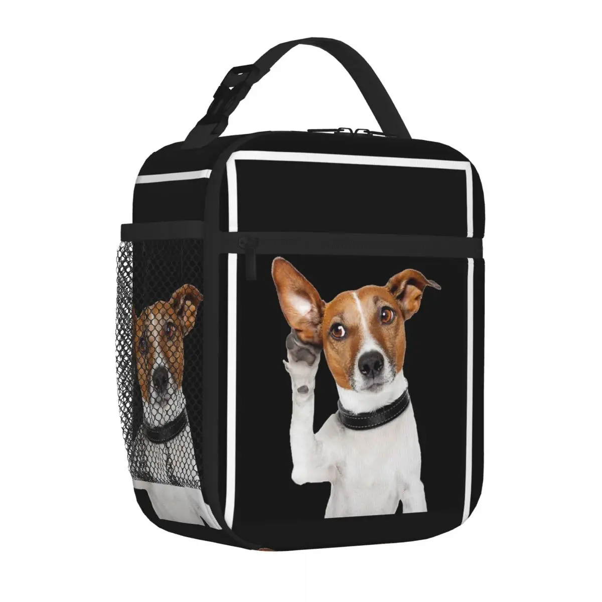 Jack Russell Terrier Dog Funny Lunch Bags Insulated Bento Box Waterproof Lunch Tote Resuable Picnic Bags Cooler Thermal Bag