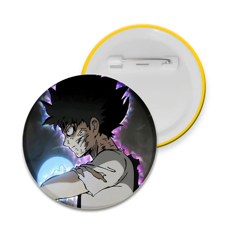 32/44/58mm Anime Mob Psycho 100 lencana pada aksesori ransel pin kerah kartun bros untuk pakaian topi dekorasi hadiah penggemar