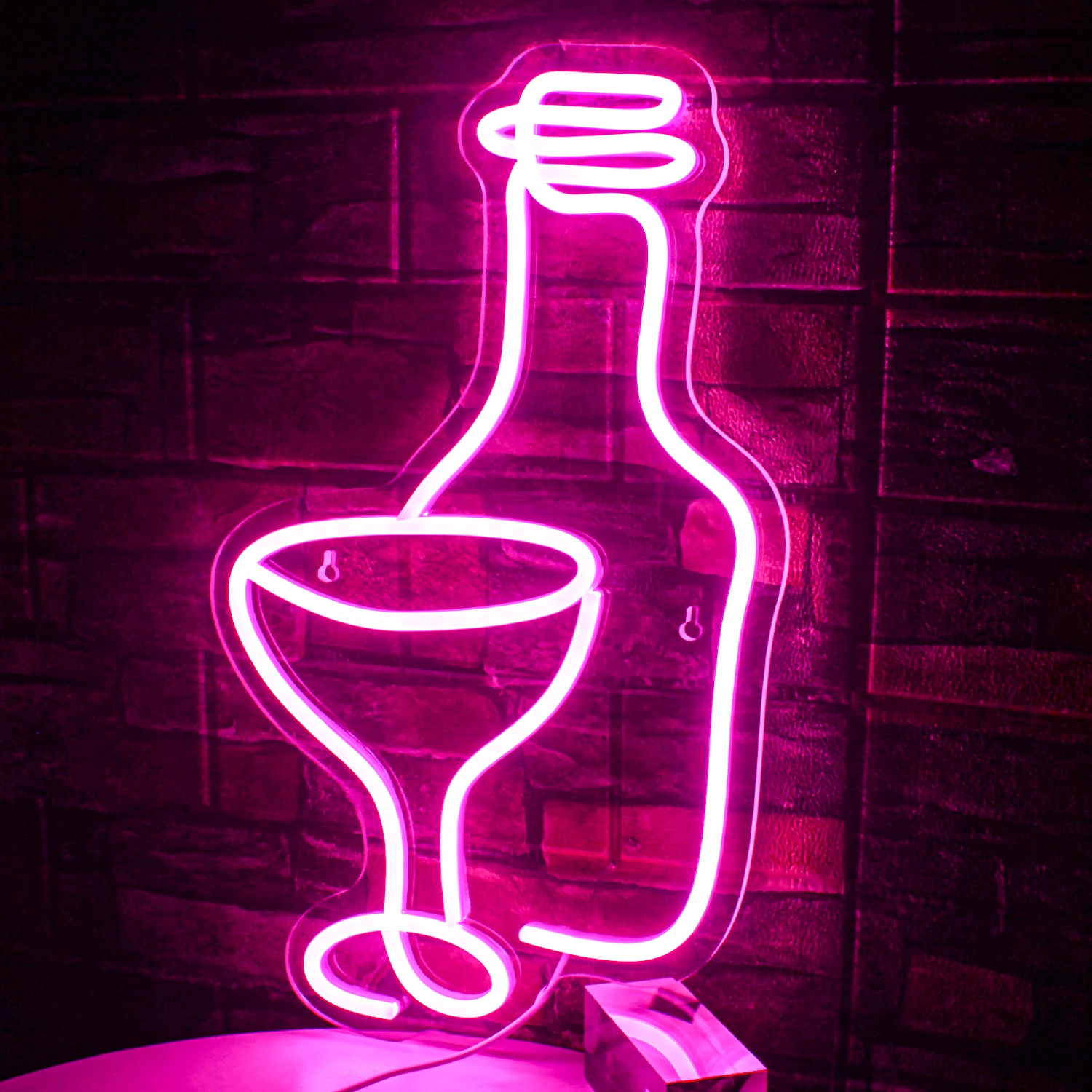 

Wine Glass Neon Lights LED Line Light Up Signs for Wall Decor USB Neon Bar Light for Man Cave Pub Beer Resturant Pub Bistro Neon