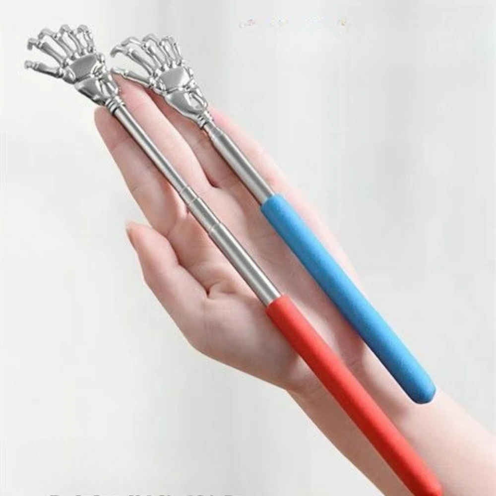 Extendable Back Scratcher Comb Stainless Steel Telescoping Back Scratcher for Both Human and Pets Extendable Back Massagers Comb