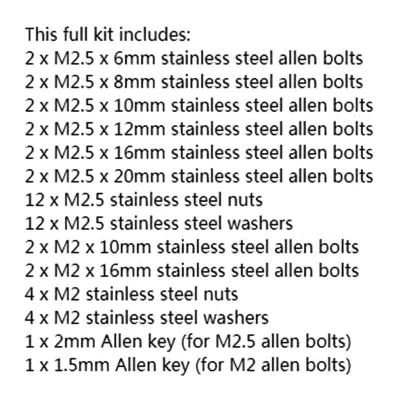 Stainless Steel Bolts Socket for Head Screws Set with Mixed Boxed Durab Dropship