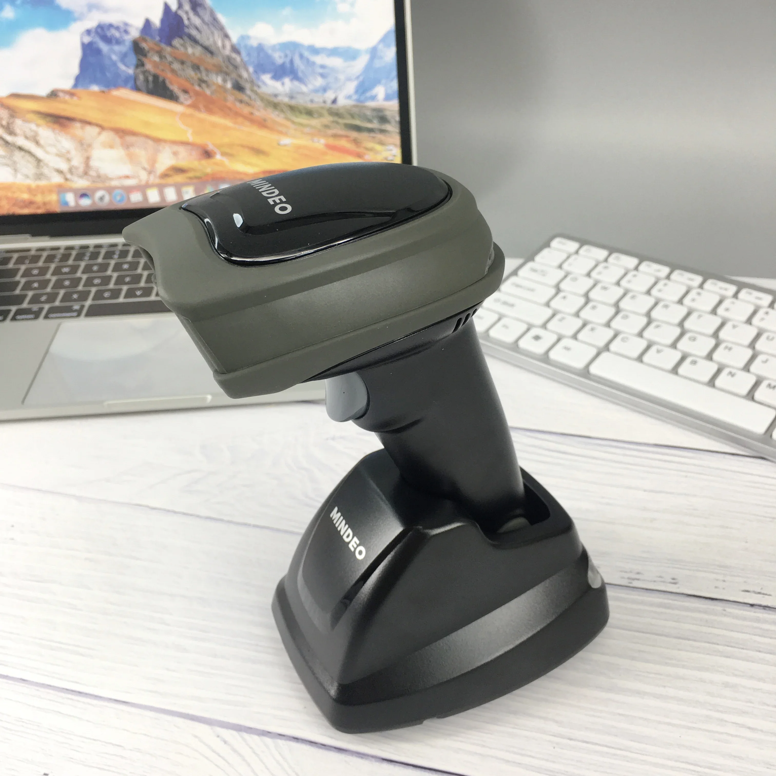 Scanner di codici a barre laser 1D portatile senza fili Mindeo CS2190