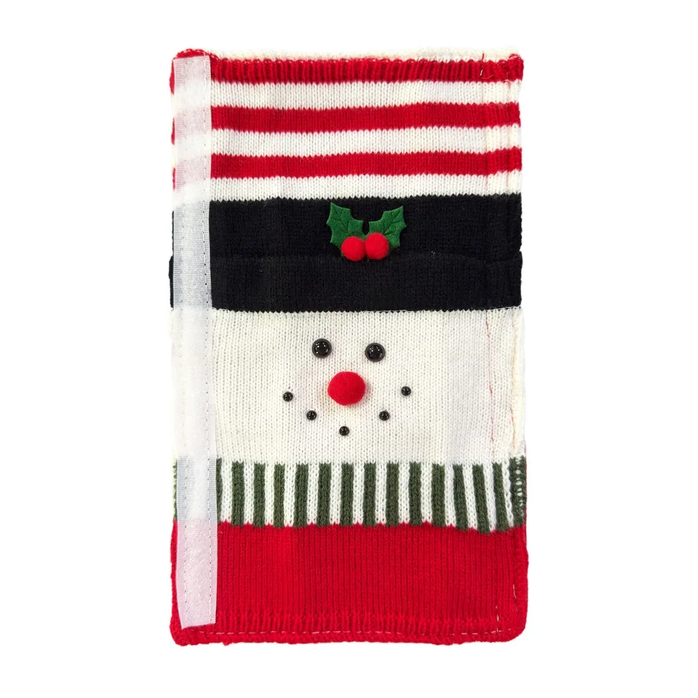 Christmas Refrigerator Door Handle Covers Anti-slip Snowman Door Knob Protector Santa Claus Creative