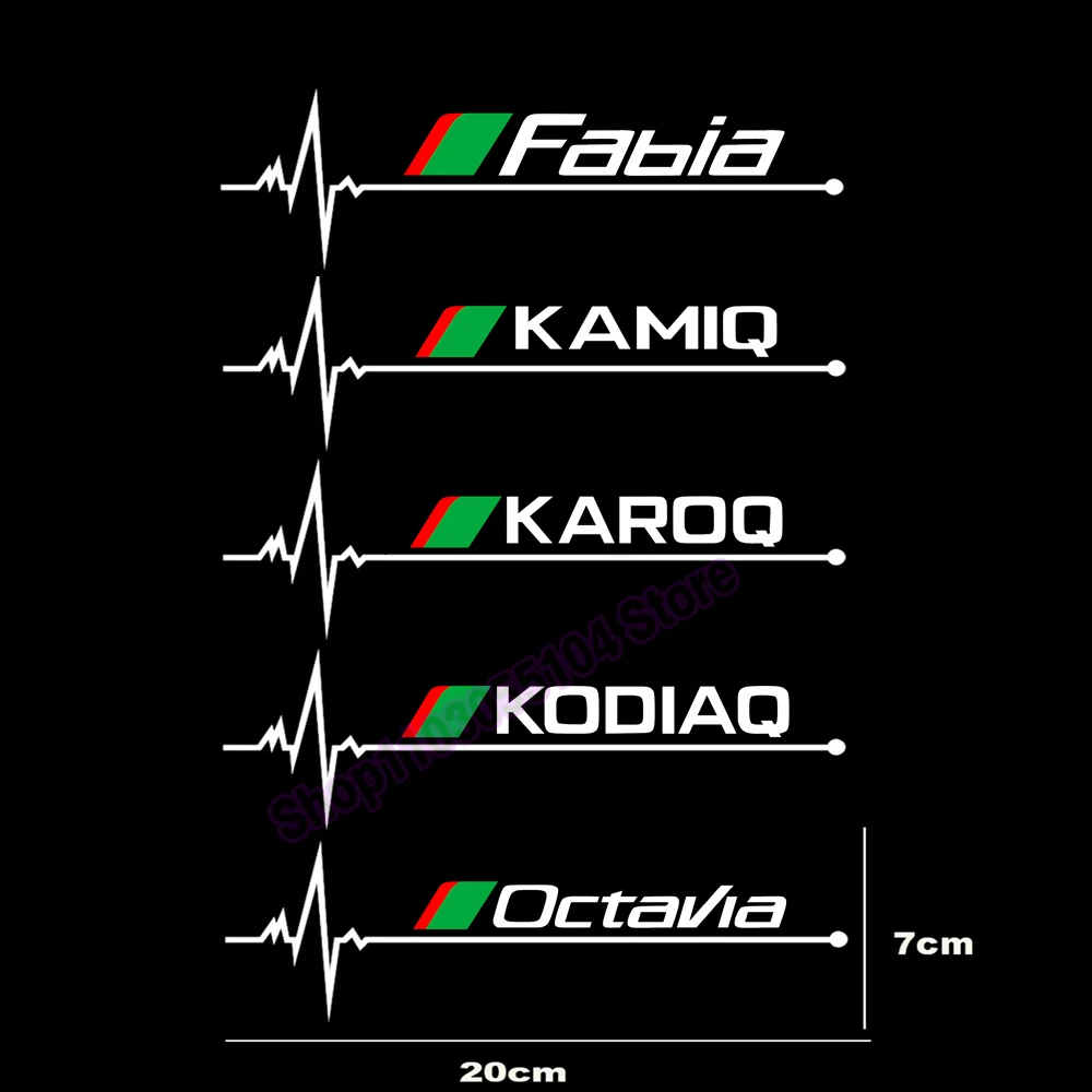 스코다 카미크 옥타비아 코디아크 반사 차체 스티커, 빠른 슈퍼 파비아 카로크 스칼라 1, 2, 3, a5, a7, VRS, MK1, MK2, MK3 용, 2 개