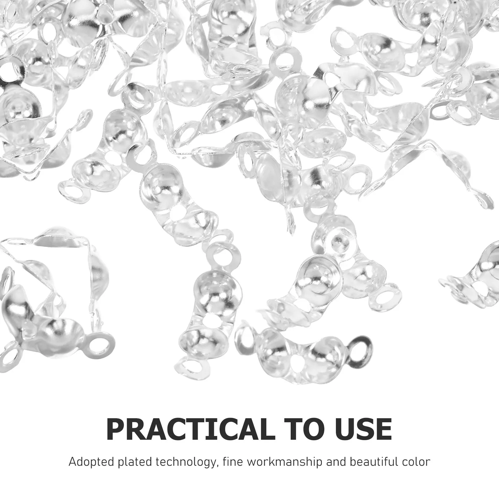 1000 stks Mini Metalen Kraal Sluiting Voor Sieraden Maken Zilver Vergulde Diy Accessoires Handtas Gesp Craft Supply Ijzeren Ketting clip